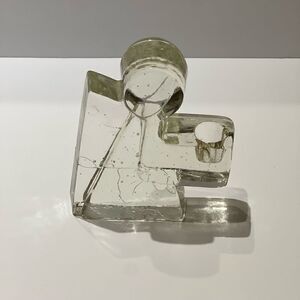 Wiesenthal Hutte Ice Glass Angel Candle Holder MCM Vintage Christmas